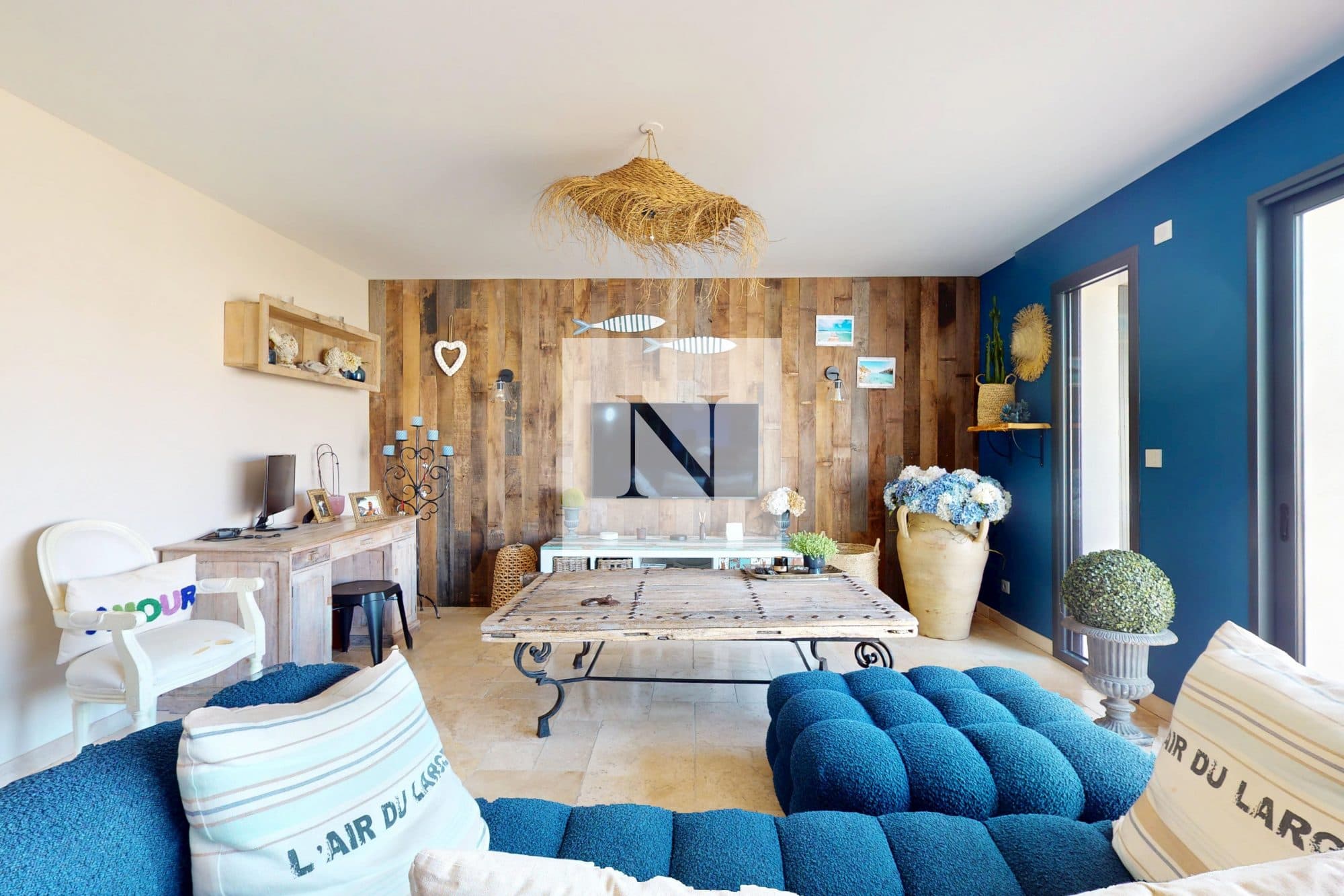 Maison contemporaine plain-pied 104 m², jardin et terrasses